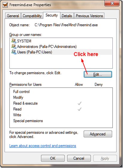 Block an Application/Software/Program in Windows 7 making use of Security Permissions