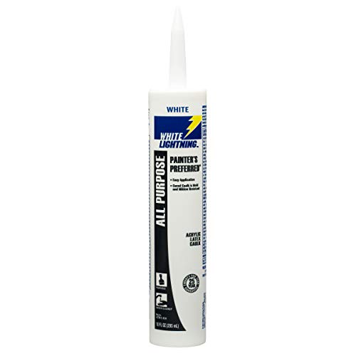 White Lightning W13000010 Painter's Preferred Acrylic Latex Caulk, 10 OZ, 10 fl. oz