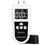SAM-PRO Dual Moisture Meter 2.0: Upgraded LCD Color Display & Flashlight - 4 Smart Material Modes...
