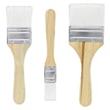 US Art Supply 3 Pack of Variety Size Synthetic Bristle Paint, Chip and Utility Paint Brushes for...