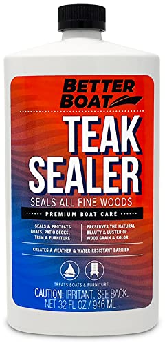 Teak Sealer for Teak and Other Fine Woods Boats and Wood Furniture Seal Marine Deck and Oil 32oz