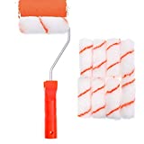 Foam Paint Roller, Roller Frame with Covers, 4 Inch Mini Paint Roller Kit with 10-Piece Tool for...