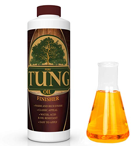 100% Pure Tung Oil Finish Wood Stain & Natural Sealer for All Types of Wood (32 oz)