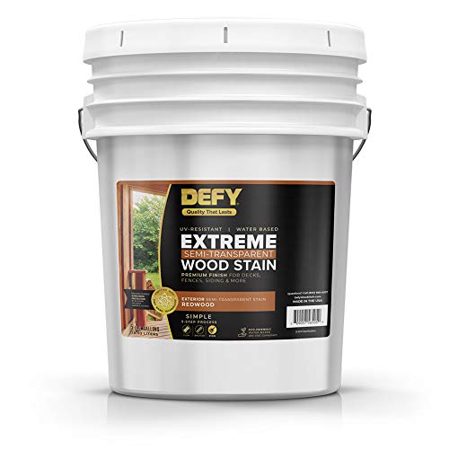 DEFY Extreme 5 Gallon Semi-Transparent Exterior Wood Stain, Redwood