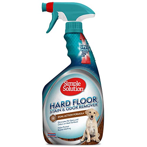Simple Solution Hard Floor Pet Stain and Odor Remover | Dual Action Cleaner for Sealed Hardwood...
