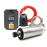 VFD CNC Spindle Motor Kits：220V 2.2KW CNC VFD+220V 2.2KW 4bearings 400hz 24000rpm Φ80mm Water...