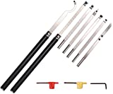 Carbide Tipped Woodturning Tool 9pcs chise set Lathe Full Size Rougher Finisher Detailer Swan Neck...