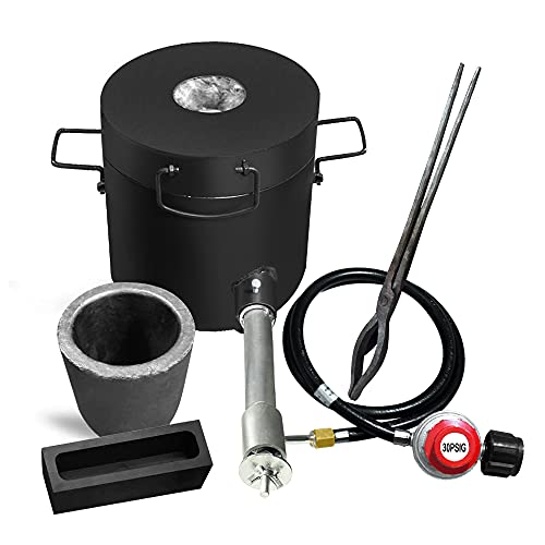 FASTTOBUY 6 KG Propane Melting Furnace Kit w Graphite Crucible and Tongs 1300°C /2372°F Casting...