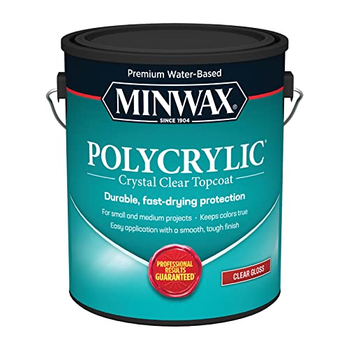 1 gal Minwax 15555 Clear Polycrylic Water-Based Protective Finish Gloss