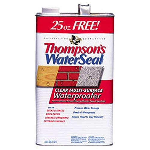 Thompsons Water Seal 24111 1.2-Gallon Clear Low VOC Water Sealer for Exterior Use