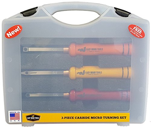 Easy Wood Tools 3-Piece Carbide Micro Turning Set with Bonus Cutter