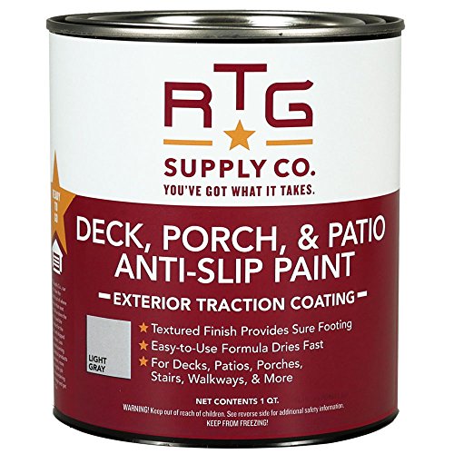 RTG Deck, Porch, & Patio Anti-Slip Paint (Quart, Light Gray)