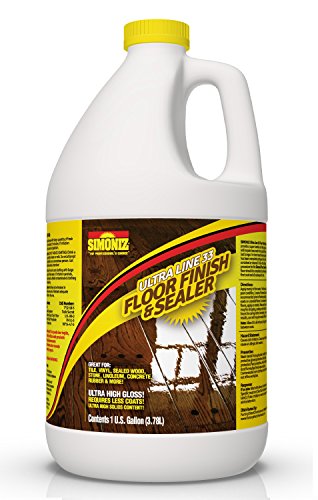 Ultra HIGH Gloss 33% Solids Floor Finish Wax - 1 Gallon (More Durable, Less Coats, Less Labor)