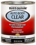 Rust-Oleum 253522 Automotive Premixed Auto Body Paint, Quart, Gloss Clear