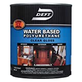 Deft Interior Exterior Water-Based Polyurethane Finish Gloss, Quart