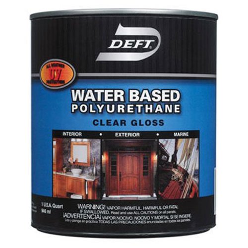 Deft Interior Exterior Water-Based Polyurethane Finish Gloss, Quart