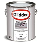 Glidden Interior Latex Ceiling Paint, White, Flat,1 gal