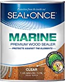 Seal-Once Marine - 1 Gallon Penetrating Wood Sealer, Waterproofer & Stain. Water-Based, Ultra-Low...