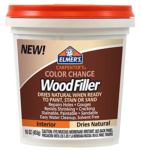 Elmer's E914 Carpenter's Color Change Wood Filler, 16-Ounce, Natural