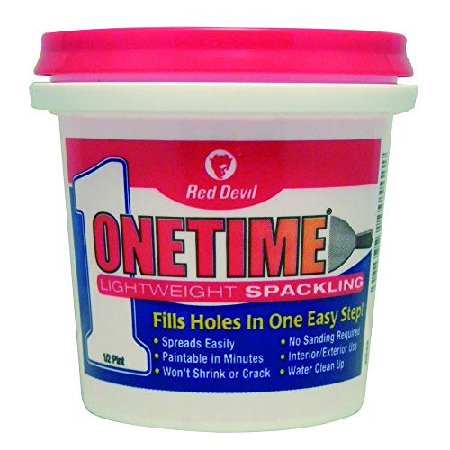 Red Devil 0542 ONETIME Lightweight Spackling, 1/2 Pint, White, 8 Ounce