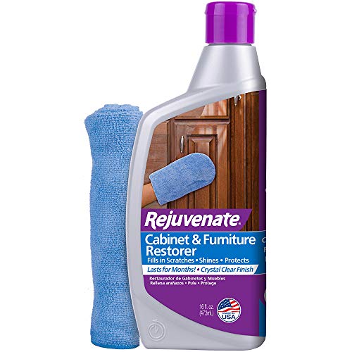 Rejuvenate Cabinet & Furniture Restorer Fills in Scratches Seals and Protects Cabinetry, Furniture,...