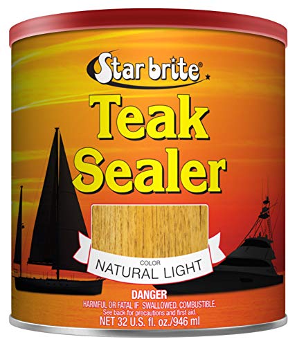 Star brite Teak Sealer - No Drip, Splatter-Free Formula - One Coat Coverage for All Fine Woods , 32...