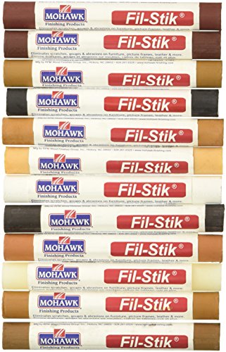 Mohawk Fill Stick (Fil-Stik) Furniture Cabinet Touch Up Putty Wax Filler 12 Pack Multi Kit...