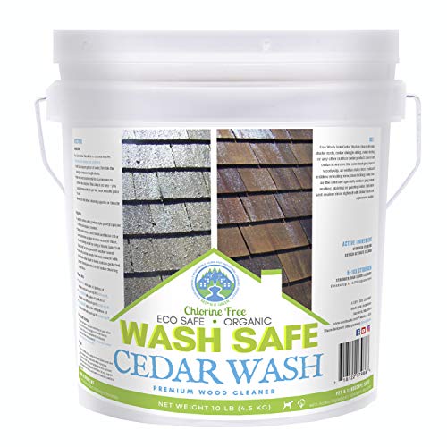 Wash Safe Industries CEDAR WASH Eco-Safe and Organic Wood Cleaner, 10 lb. Container, Clear