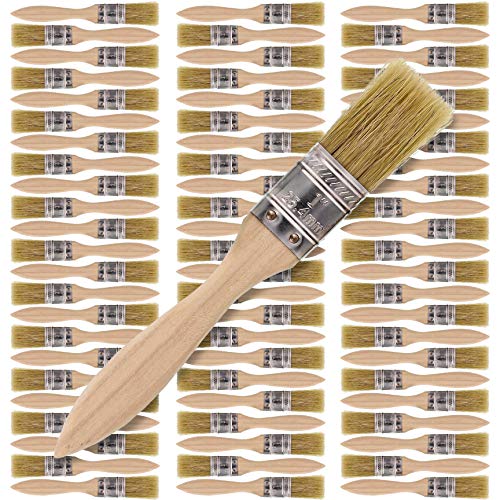 U.S. Art Supply 72 Pack of 1 inch Paint and Chip Paint Brushes for Paint, Stains, Varnishes, Glues,...