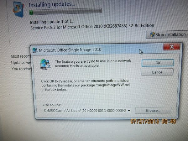 Msocache_Failure_Office_2010_Sp2_Update