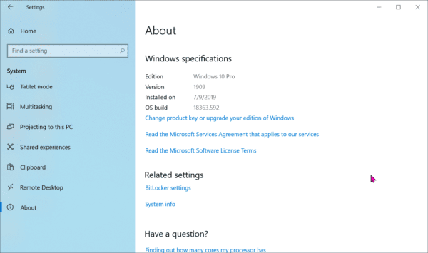 Latest Version Of Windows 10