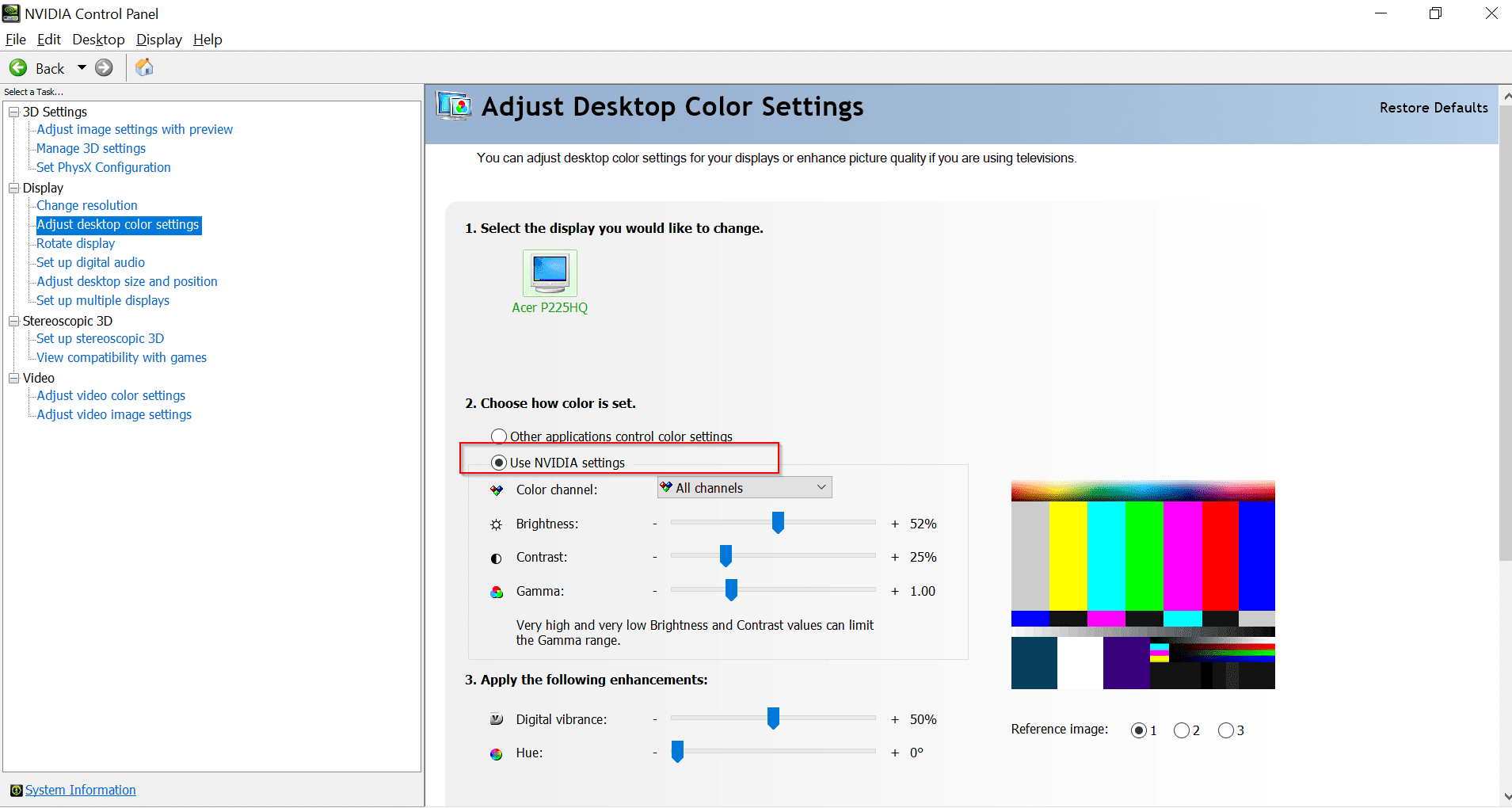 Adjust Desktop Color Settings Nvidia Control Panel