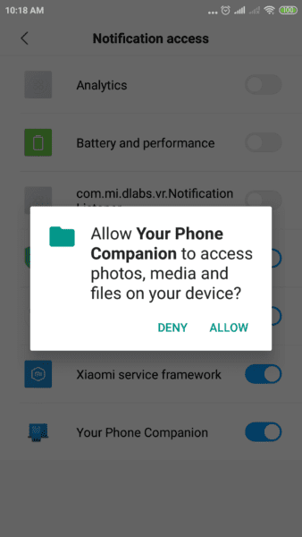 Allow Your Phone Companion To Access Photos