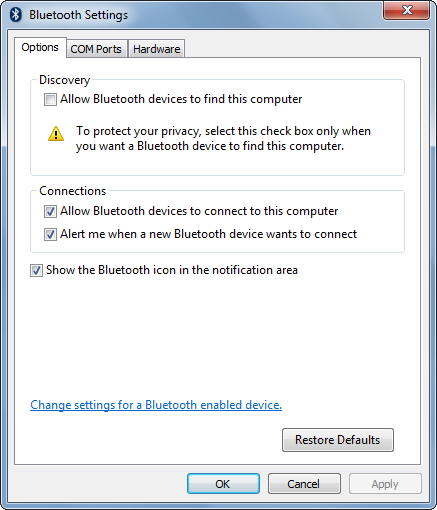 Allow Windows To Discover And Connect Bluetooth Headset