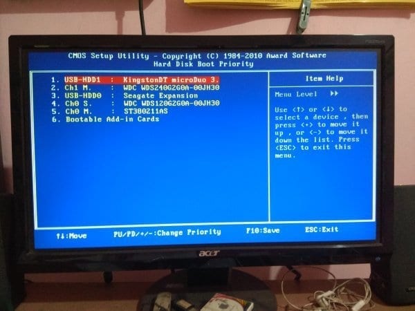 Change Boot Order To Windows Installation Usb