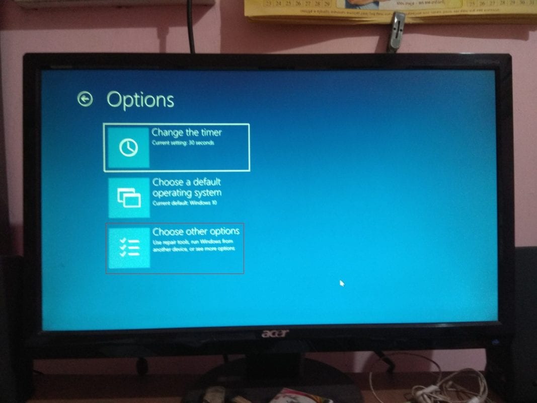 Choose Other Options Windows 10 Startup
