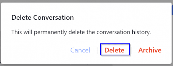 Delete Conversation History Messenger