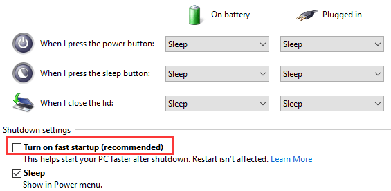 Disable Fast Start Up Windows 10 Fix Bluetooth Keyboard Not Working