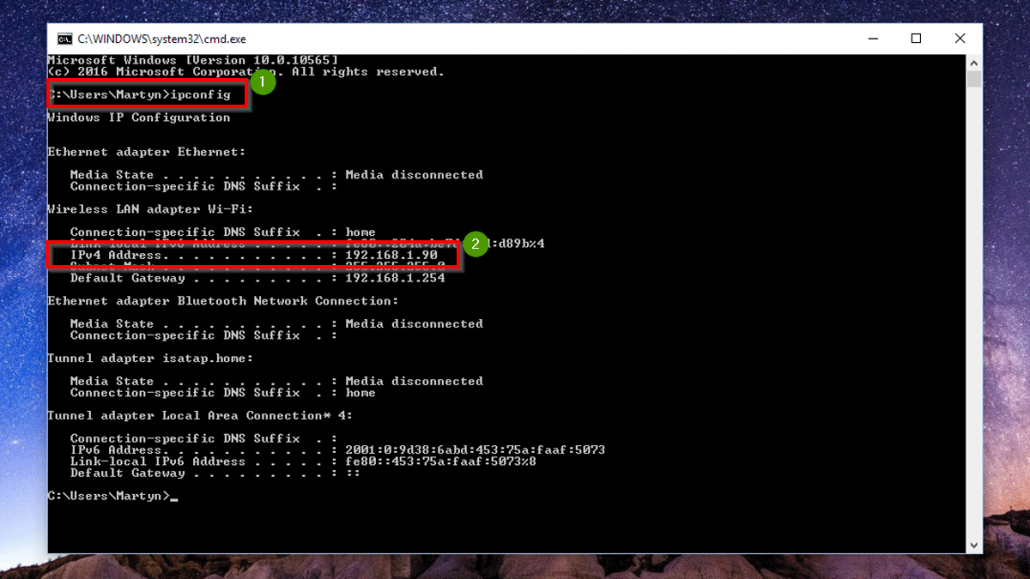 Use Ipconfig Command To Find Ip Address Of Remote Host