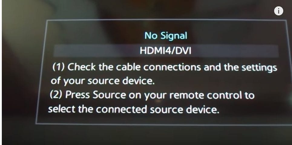 Hdmi Display Device No Signal