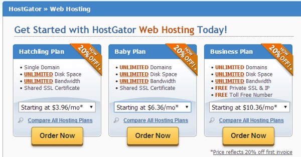 Web Hosting Plans