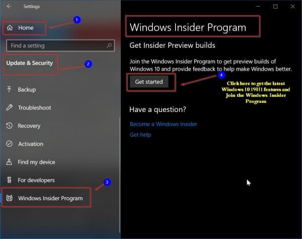 Join Windows 10 Insider Program To Get 19H1