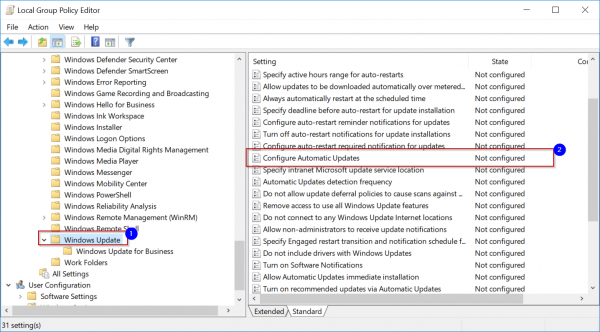 Local Group Policy Block Win 10 1809 Upgrade