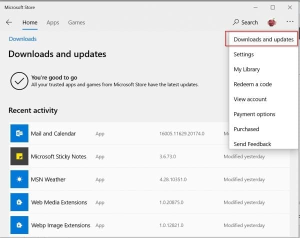 Microsoft Store Apps Downloads Updates