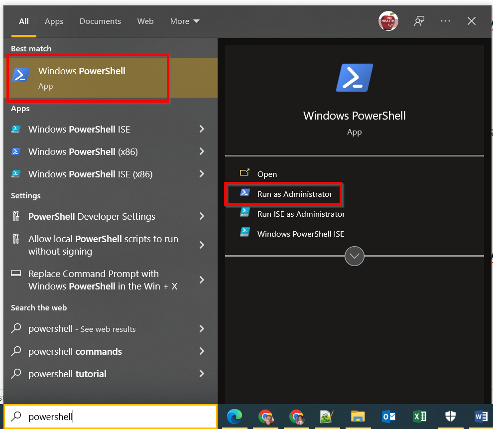 Open Powershell As Adminstrator Win 10 11