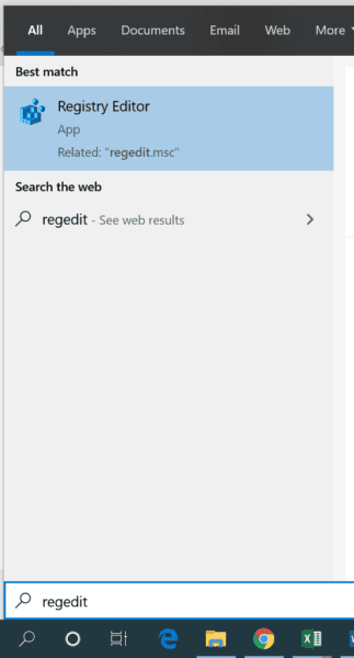 Open Registry Editor Windows