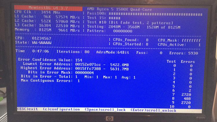 Ram Memory Errors During Win 10 Installation