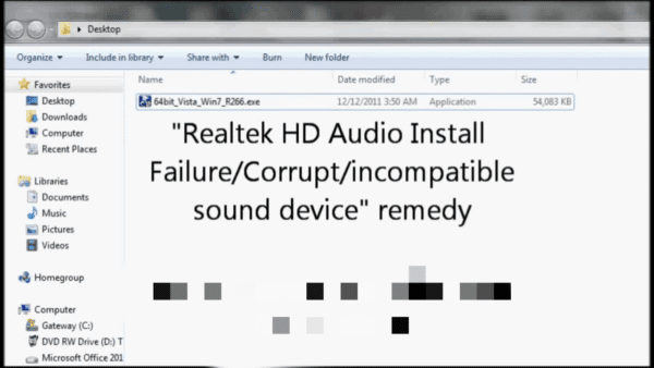 Realtek Hd Audio Install Failure