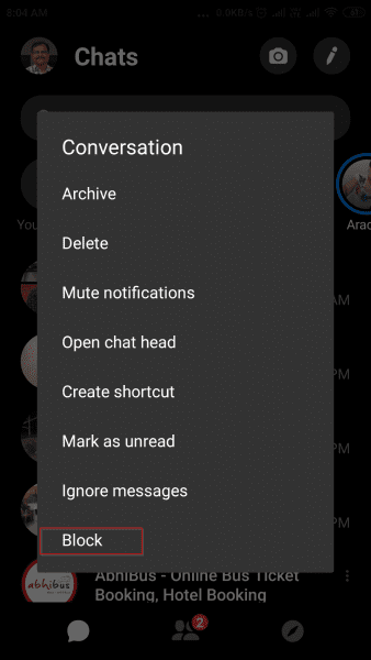 Remove Facebook Contact In Messenger
