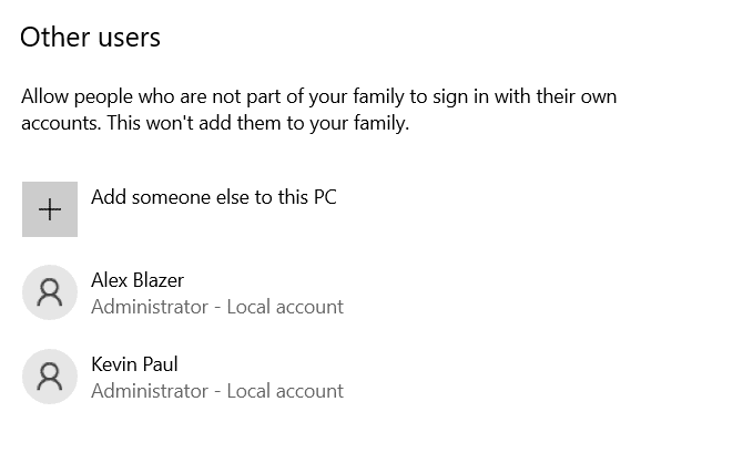 Rename Local Account Name Windows 10